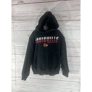 Kid N Me Sportswear Fleece lined pullover hoodie Youth Boys Size M 10-12 Black